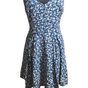 🌸 Xhilaration Blue Floral Sundress XXL | Smocked Back Tie | Summer Dress 🌸
